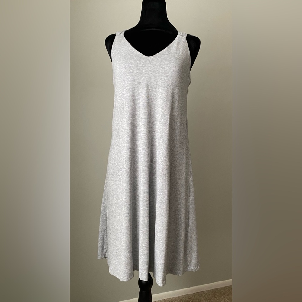 Artisan NY Grey Racerback V Neck Dress
